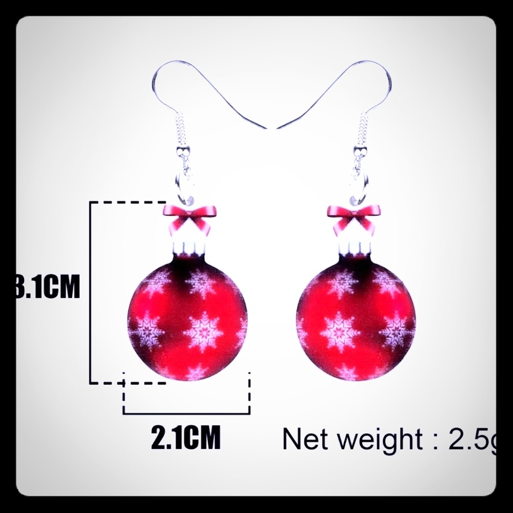 2 Sets Acrylic Holiday Earrings